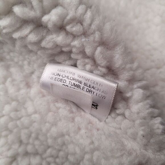 Hanna Andersson Jacket Kids Toddler 4 Blue Denim Sherpa Lined Applique Novelty - Picture 12 of 12